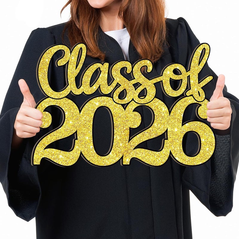 Sophena Wooden Class of 2026 Sign Senior 2026 Graduation Props for Photoshoot 2026 Class of Grad Photo Props Graduation Signs College High School Party Supplies Unfinished Grad Ornaments to Paint - Image 1